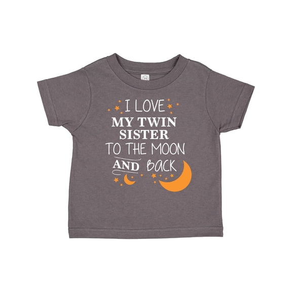 Inktastic I Love My Twin Sister to the Moon and Back Boys or Girls Toddler T-Shirt