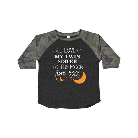 Inktastic I Love My Twin Sister to the Moon and Back Boys or Girls Toddler T-Shirt