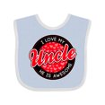 thumbnail image 1 of Inktastic I Love My Uncle Boys or Girls Baby Bib, 1 of 4