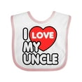 thumbnail image 1 of Inktastic I Love My Uncle Boys or Girls Baby Bib, 1 of 4