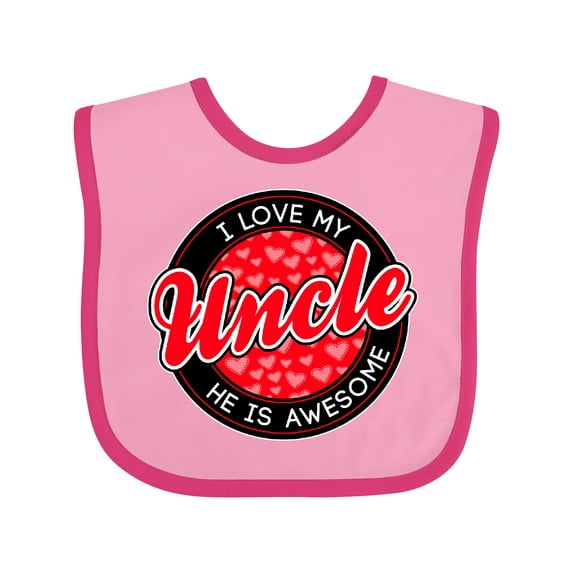 Inktastic I Love My Uncle Boys or Girls Baby Bib