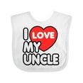 thumbnail image 1 of Inktastic I Love My Uncle Boys or Girls Baby Bib, 1 of 4