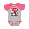 thumbnail image 1 of Inktastic I Love My Uncle Boys or Girls Baby Bodysuit, 1 of 5