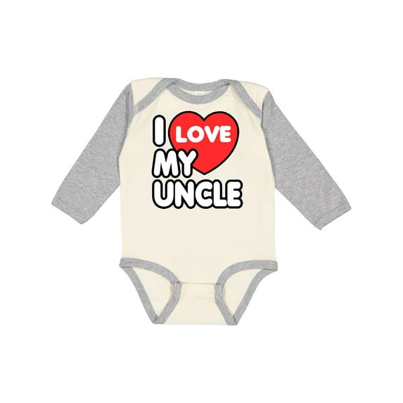 Inktastic I Love My Uncle Boys or Girls Long Sleeve Baby Bodysuit