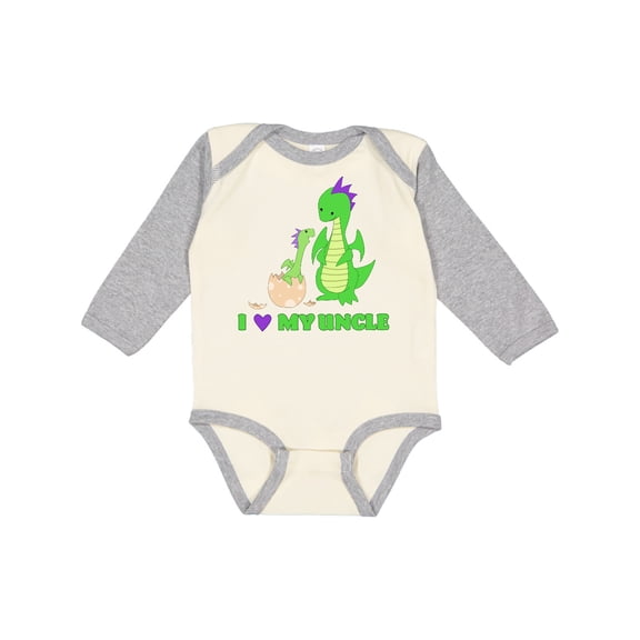 Inktastic I Love My Uncle Boys or Girls Long Sleeve Baby Bodysuit