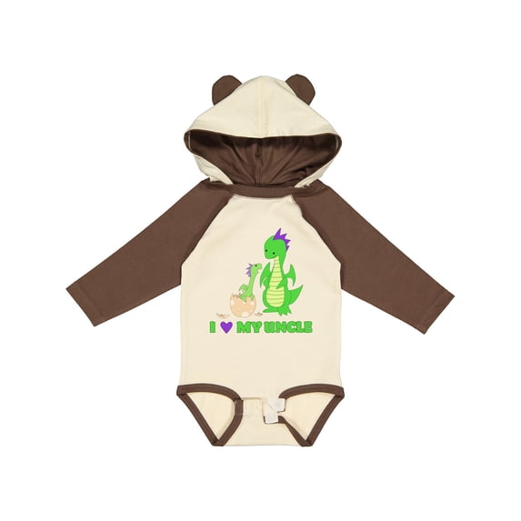 Inktastic I Love My Uncle Boys or Girls Long Sleeve Baby Bodysuit