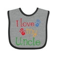 thumbnail image 1 of Inktastic I Love My Uncle Childs Boys or Girls Baby Bib, 1 of 4