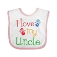 thumbnail image 1 of Inktastic I Love My Uncle Childs Boys or Girls Baby Bib, 1 of 4