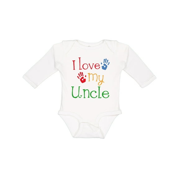 Inktastic I Love My Uncle Childs Boys or Girls Long Sleeve Baby Bodysuit