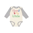 thumbnail image 1 of Inktastic I Love My Uncle Childs Boys or Girls Long Sleeve Baby Bodysuit, 1 of 5