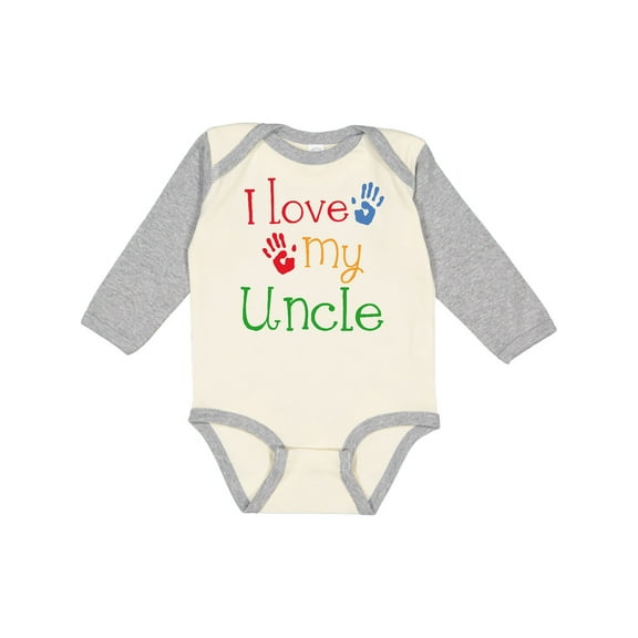 Inktastic I Love My Uncle Childs Boys or Girls Long Sleeve Baby Bodysuit