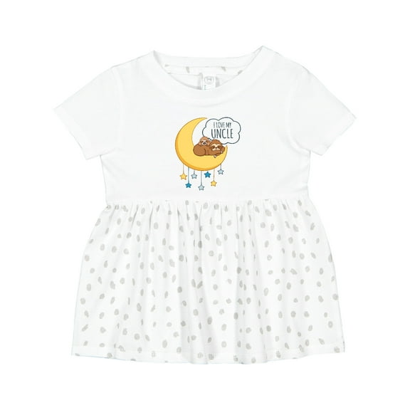 Inktastic I Love My Uncle Girls Baby Dress