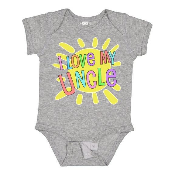 Inktastic I Love My Uncle Sun and Rainbow Letters Boys or Girls Baby Bodysuit