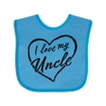 thumbnail image 1 of Inktastic I Love My Uncle in Black Chalk Heart Boys or Girls Baby Bib, 1 of 4