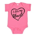 thumbnail image 1 of Inktastic I Love My Uncle in Black Chalk Heart Boys or Girls Baby Bodysuit, 1 of 5