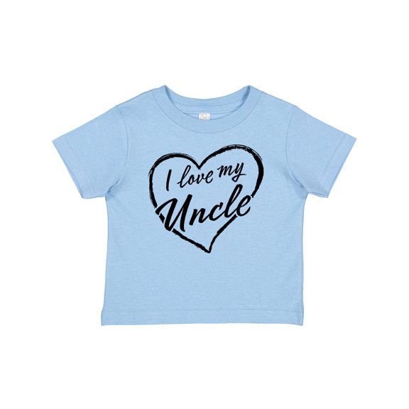 Inktastic I Love My Uncle in Black Chalk Heart Boys or Girls Baby T-Shirt