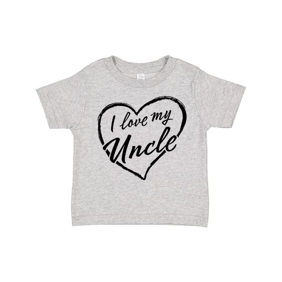 Inktastic I Love My Uncle in Black Chalk Heart Boys or Girls Toddler T-Shirt