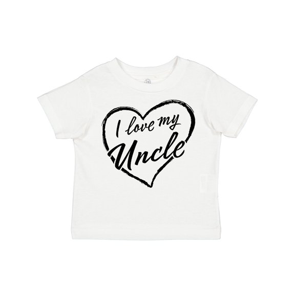 Inktastic I Love My Uncle in Black Chalk Heart Boys or Girls Toddler T-Shirt