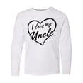 thumbnail image 1 of Inktastic I Love My Uncle in Black Chalk Heart Long Sleeve Youth T-Shirt, 1 of 5