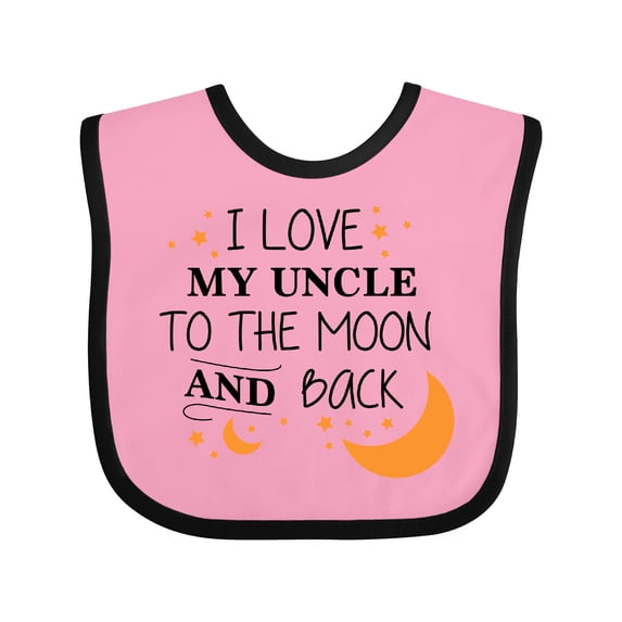 Inktastic I Love My Uncle to the Moon and Back Boys or Girls Baby Bib