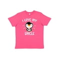 thumbnail image 1 of Inktastic I Love My Uncle with Cute Penguin and Hearts Youth T-Shirt, 1 of 5
