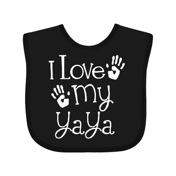 Inktastic I Love My Yaya Grandchild Boys or Girls Baby Bib