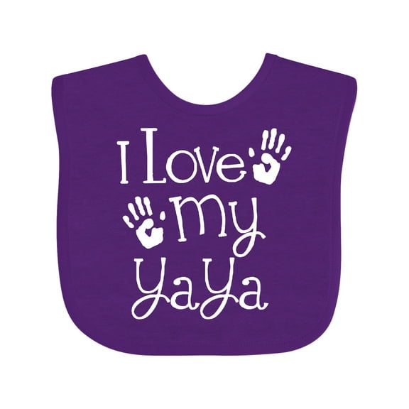 Inktastic I Love My Yaya Grandchild Boys or Girls Baby Bib