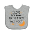 thumbnail image 1 of Inktastic I Love My Yaya to the Moon and Back Boys or Girls Baby Bib, 1 of 4