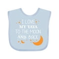 thumbnail image 1 of Inktastic I Love My Yaya to the Moon and Back Boys or Girls Baby Bib, 1 of 4