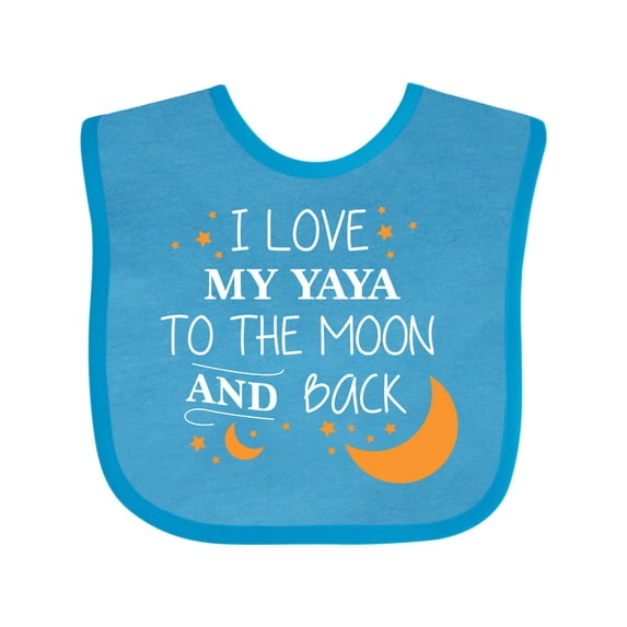 Inktastic I Love My Yaya to the Moon and Back Boys or Girls Baby Bib