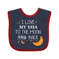 thumbnail image 1 of Inktastic I Love My Yaya to the Moon and Back Boys or Girls Baby Bib, 1 of 4