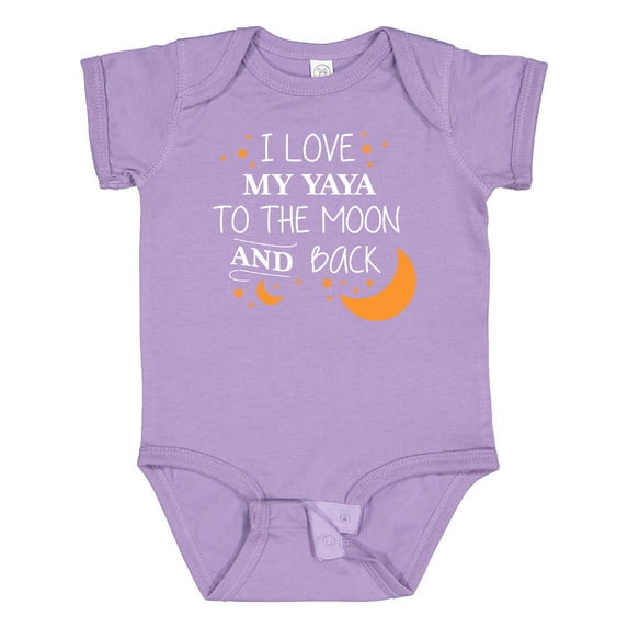 Inktastic I Love My Yaya to the Moon and Back Boys or Girls Baby Bodysuit