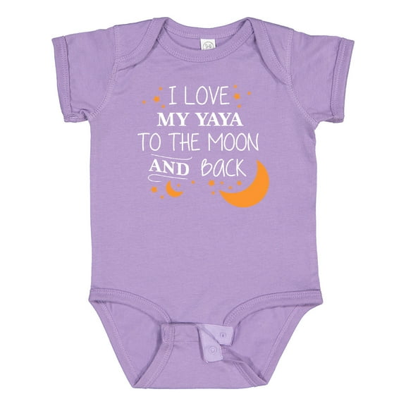 Inktastic I Love My Yaya to the Moon and Back Boys or Girls Baby Bodysuit