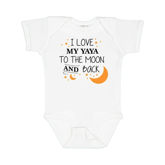 Inktastic I Love My Yaya to the Moon and Back Boys or Girls Baby Bodysuit