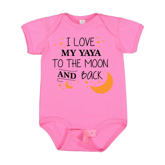 Inktastic I Love My Yaya to the Moon and Back Boys or Girls Baby Bodysuit