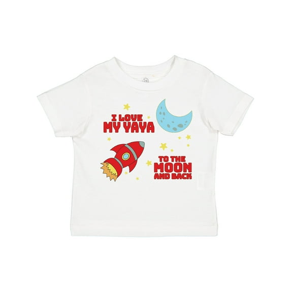 Inktastic I Love My Yaya to the Moon and Back Boys or Girls Toddler T-Shirt