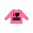 thumbnail image 1 of Inktastic I Love Ohio with State Silhouette Boys or Girls Long Sleeve Toddler T-Shirt, 1 of 5