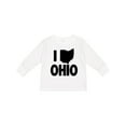 thumbnail image 1 of Inktastic I Love Ohio with State Silhouette Boys or Girls Long Sleeve Toddler T-Shirt, 1 of 5
