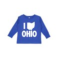 thumbnail image 1 of Inktastic I Love Ohio with State Silhouette Boys or Girls Long Sleeve Toddler T-Shirt, 1 of 5