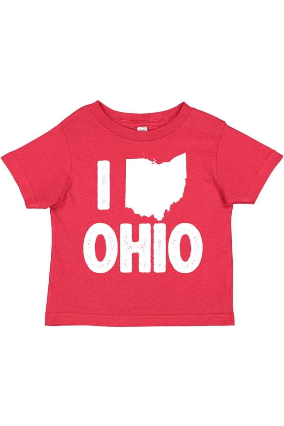 I Love Ohio with State Silhouette Boys or Girls Toddler T-Shirt