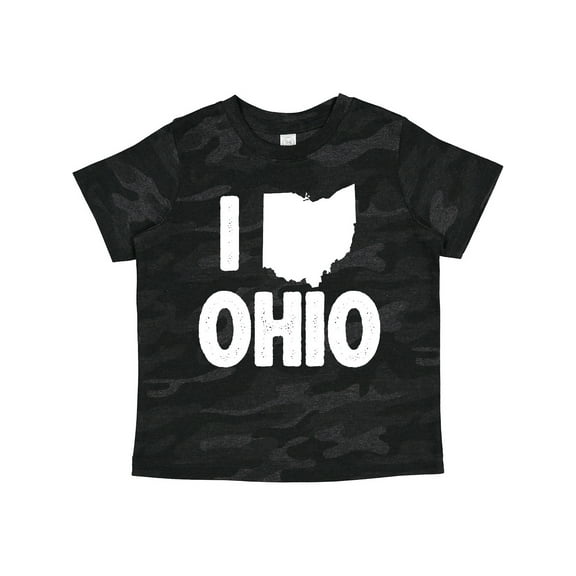 Inktastic I Love Ohio with State Silhouette Boys or Girls Toddler T-Shirt