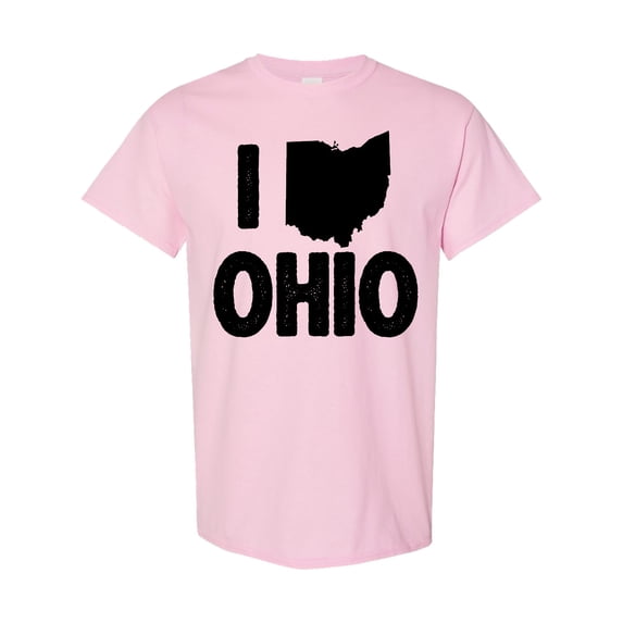 Inktastic I Love Ohio with State Silhouette T-Shirt
