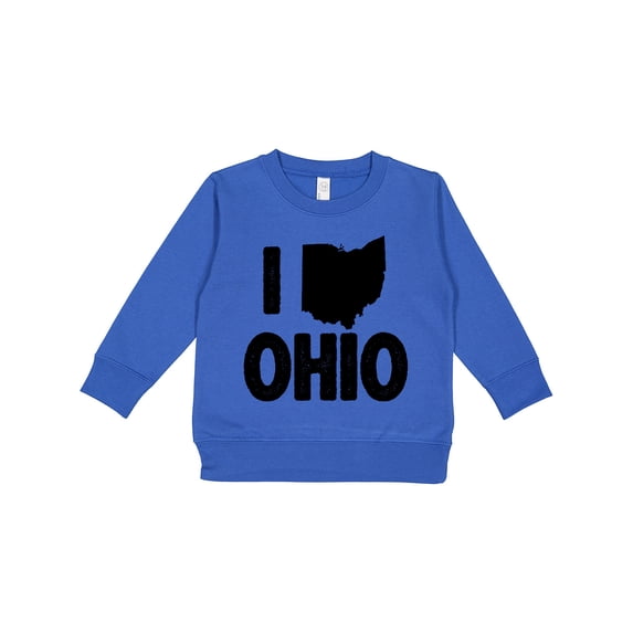 Inktastic I Love Ohio with State Silhouette Toddler Sweatshirt