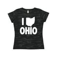 thumbnail image 1 of Inktastic I Love Ohio with State Silhouette Women's T-Shirt, 1 of 5