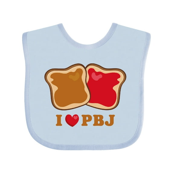 Inktastic I Love Pbj 2 Boys or Girls Baby Bib