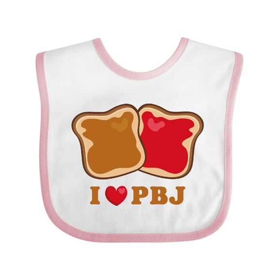 Inktastic I Love Pbj 2 Boys or Girls Baby Bib