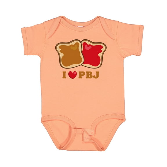 Inktastic I Love Pbj 2 Boys or Girls Baby Bodysuit