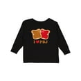 thumbnail image 1 of Inktastic I Love PBJ 2 Boys or Girls Long Sleeve Toddler T-Shirt, 1 of 5