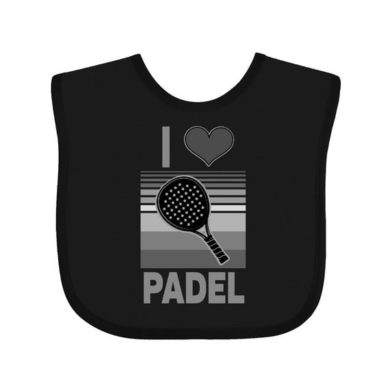 Inktastic I Love Padel Retro Vintage Boys or Girls Baby Bib