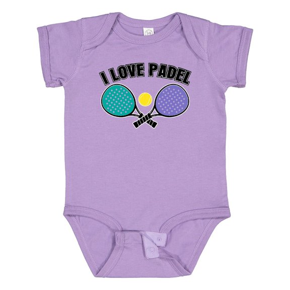 Inktastic I Love Padel Sports Quote Girls Baby Bodysuit